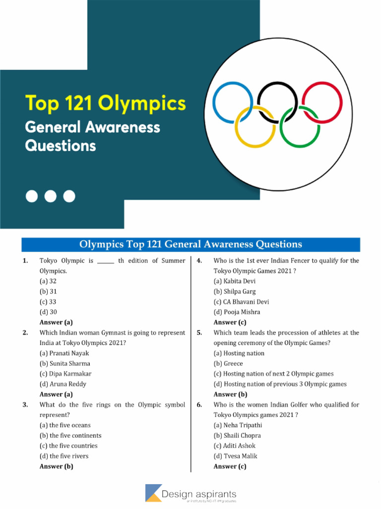 Top 121 Olympics GK | PDF