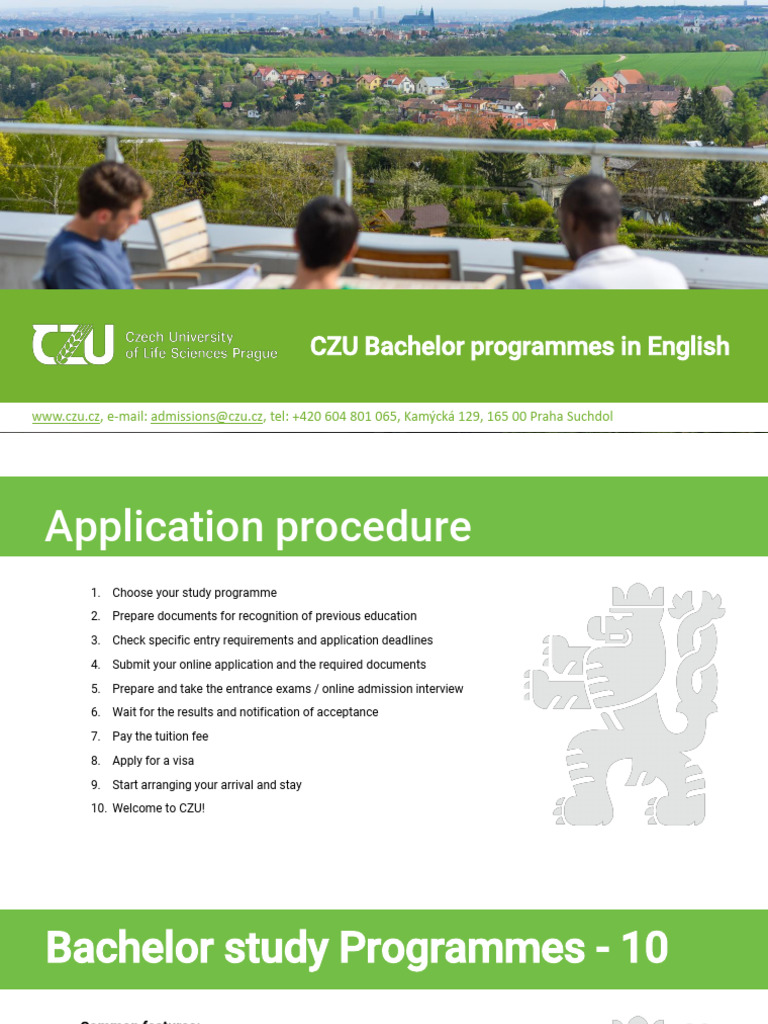 CZU Bachelor Programs Overview | PDF | Forestry | University And ...