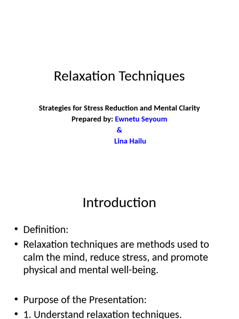 Relaxation Techniques | PDF | Relaxation (Psychology) | Psychology