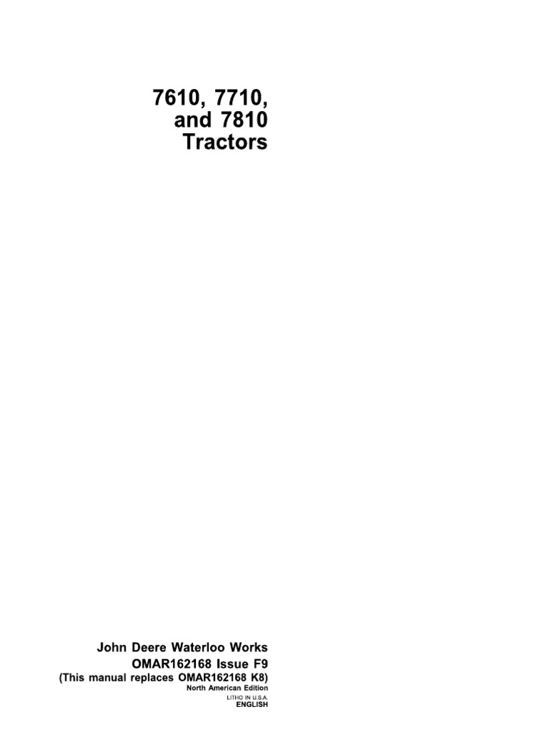 John Deere 7710 Engine Specifications | PDF