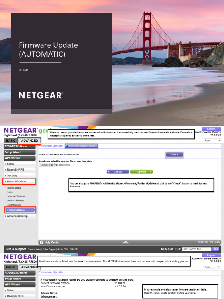 R7800 Firmware Update Guide | PDF | Computer File | Computing