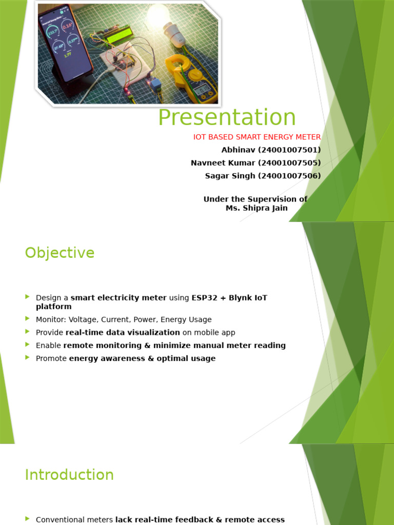IoT Smart Energy Meter Overview | PDF | Power Supply | Direct Current