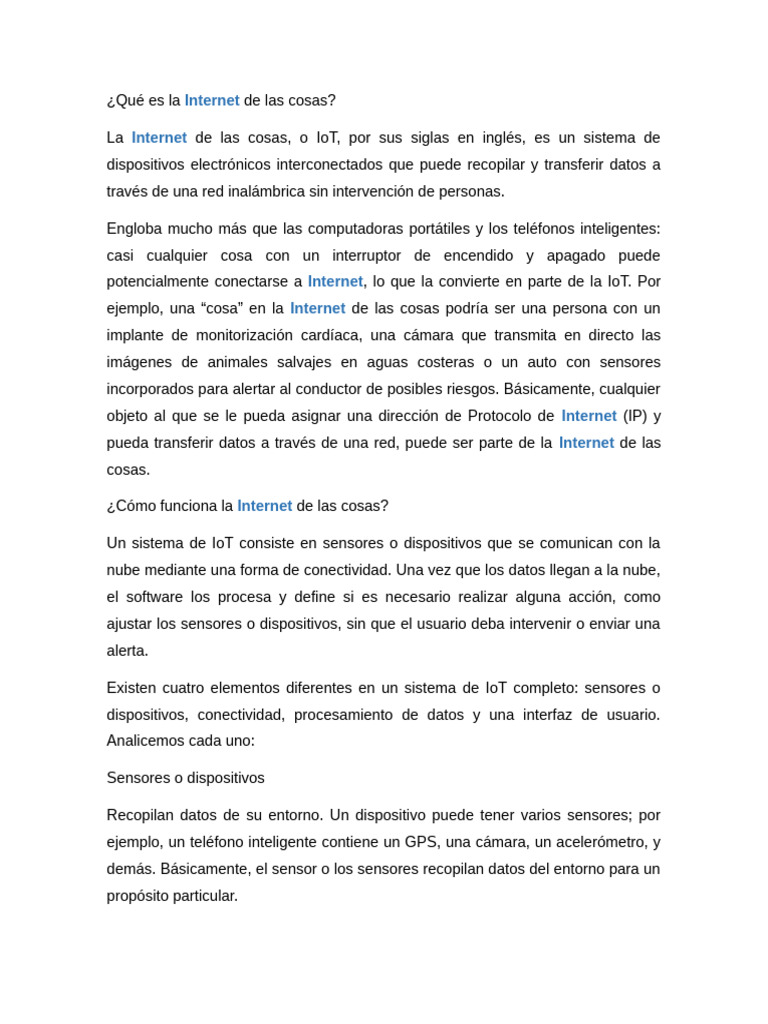 Introducción a la Internet de las Cosas | PDF | Internet de las Cosas ...
