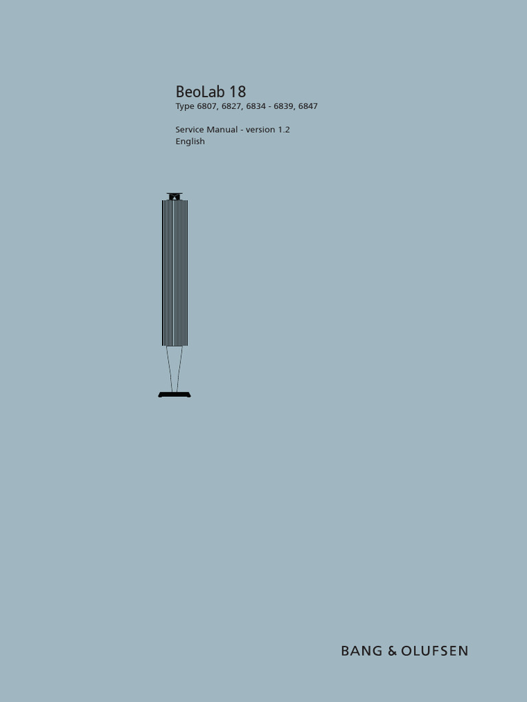 BeoLab 18 Service Manual Overview | PDF | Loudspeaker | Troubleshooting