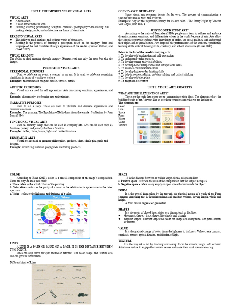 UNIT 1 | PDF | Composition (Visual Arts) | Paintings