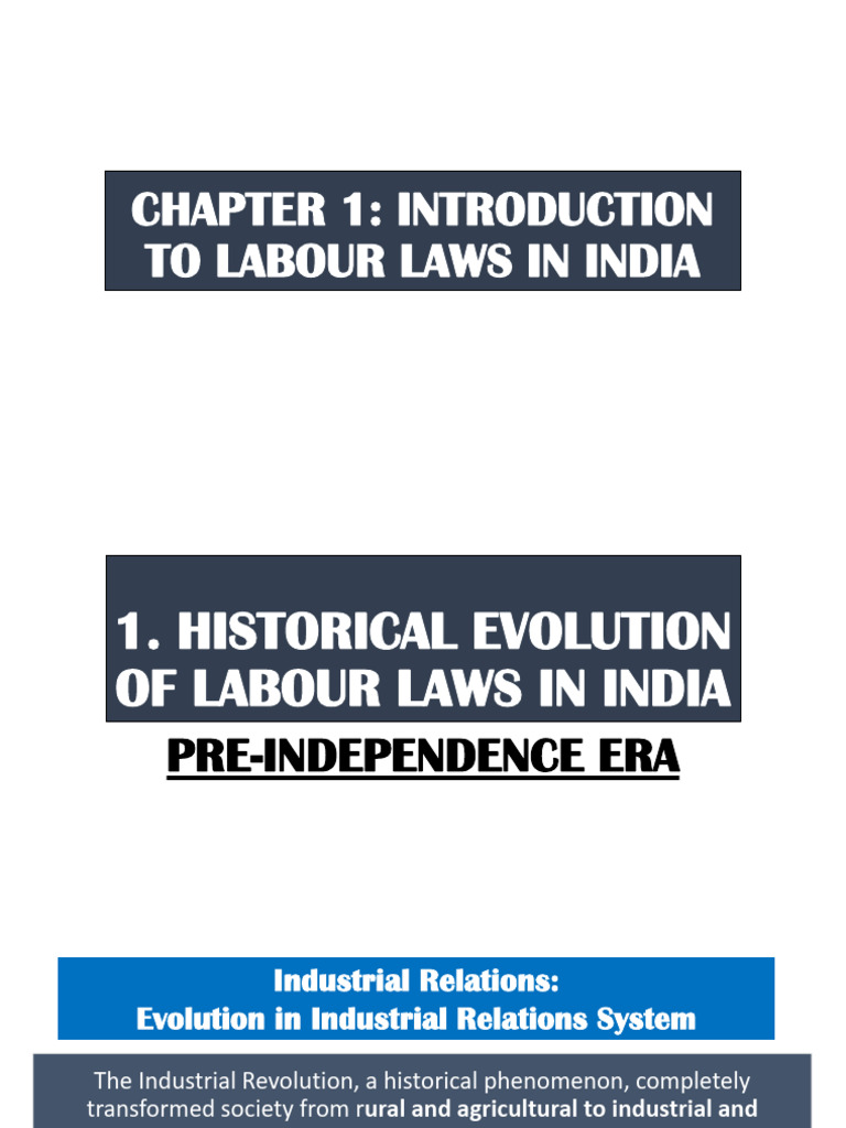 Evolution of Labour Laws in India | PDF | Labour Law | Employment
