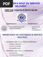 Customer Role in Service Delivery