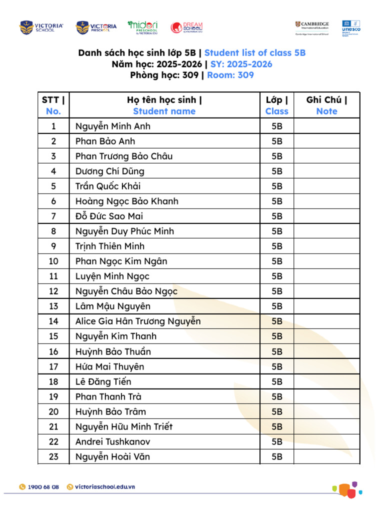Class 5B | PDF