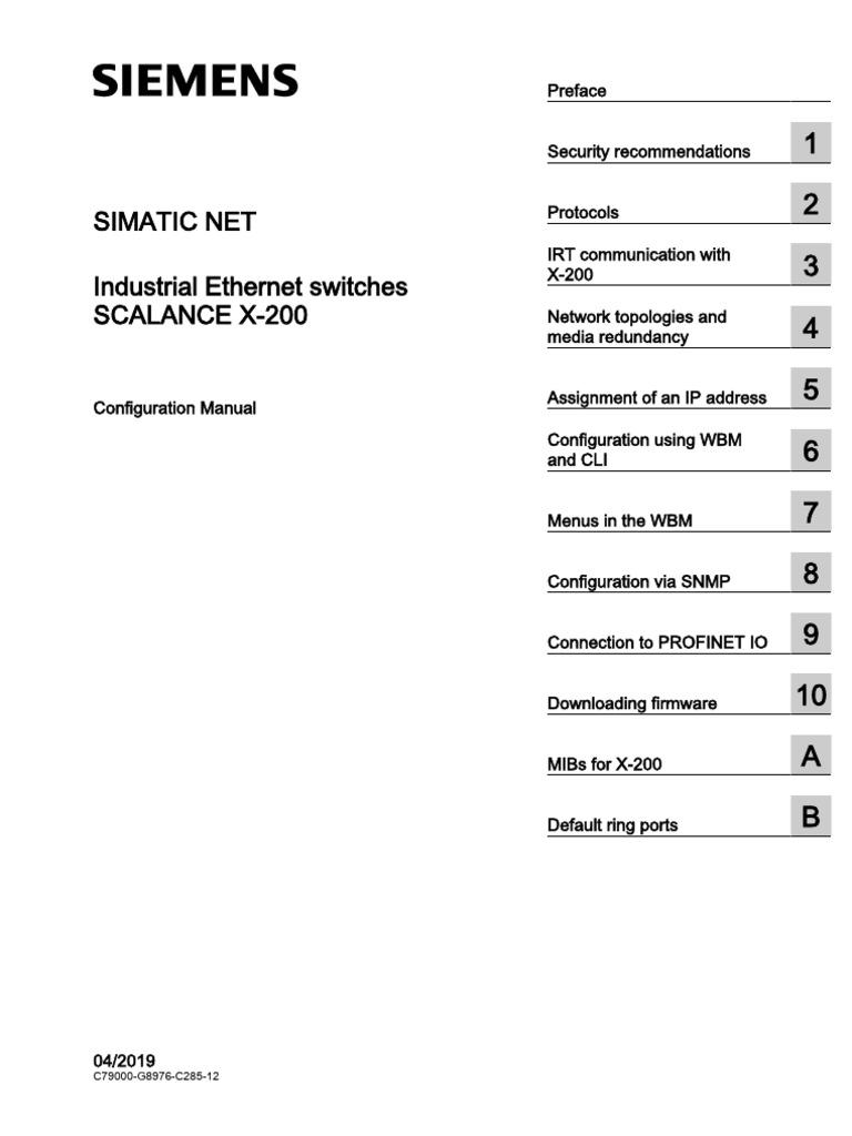 SCALANCE X-200 CLI Configuration Guide | PDF | Port (Computer ...