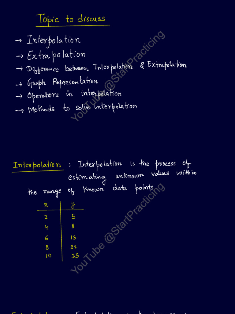 Interpolation and Extrapolation | PDF | Interpolation | Mathematics Of ...