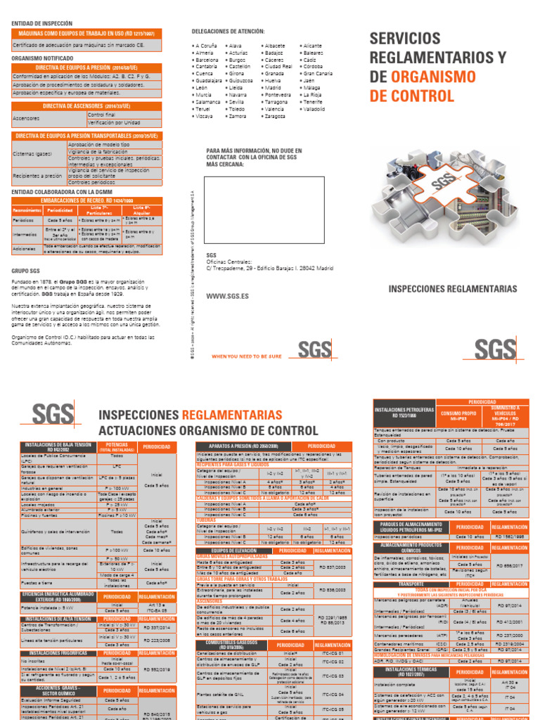 Inspecciones Reglamentarias SGS | PDF