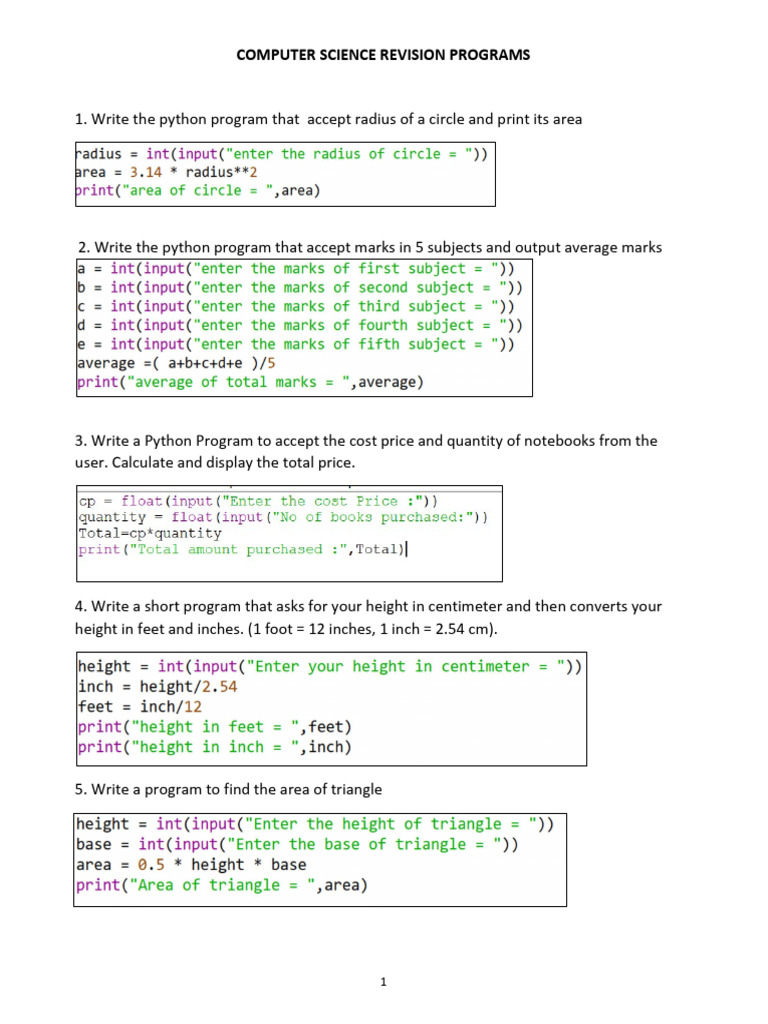 Classxirevisionprograms | PDF