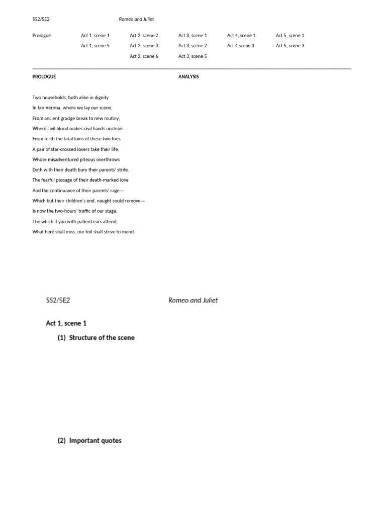 Romeo and Juliet - Summary and Analysis 3 | PDF | Romeo And Juliet ...