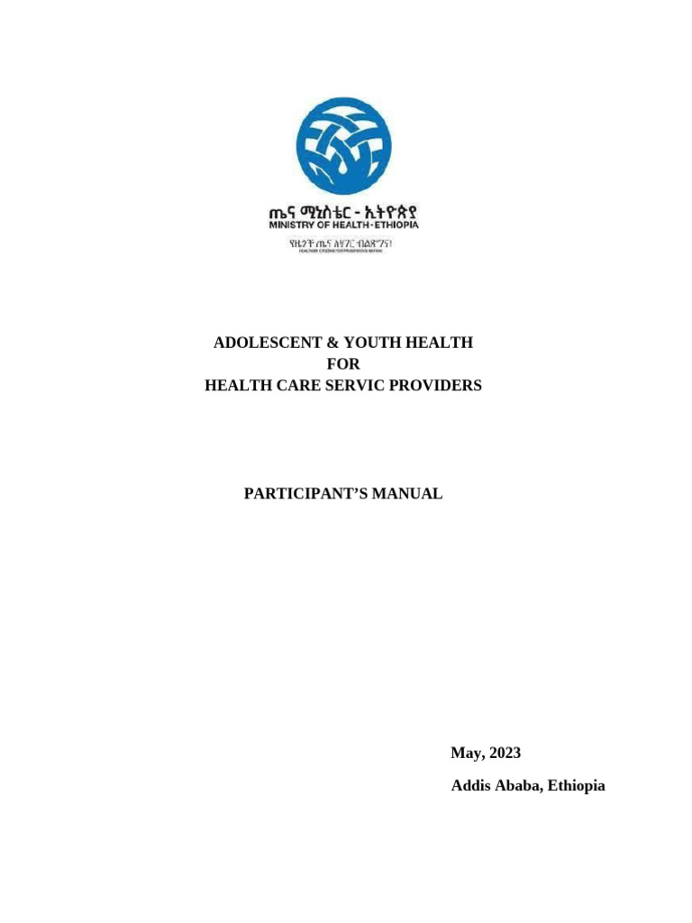 Adolescent Health Training Manual 2023 | PDF | Adolescence | Youth