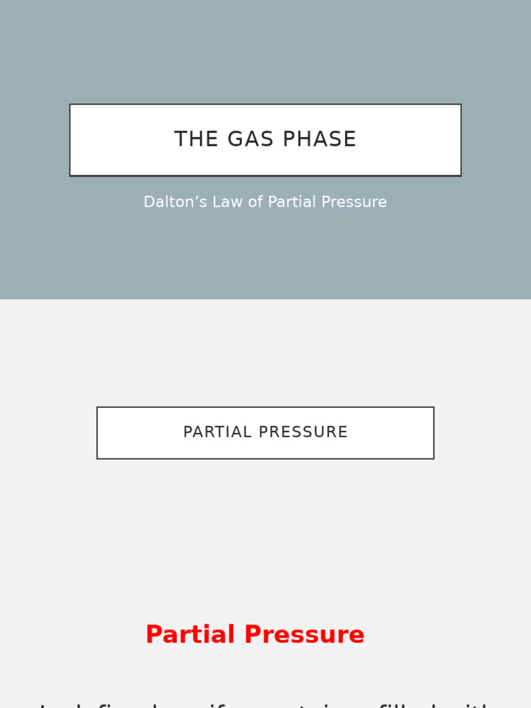 Dalton's Law of Partial Pressure Explained | PDF | Mole (Unit) | Carbon ...