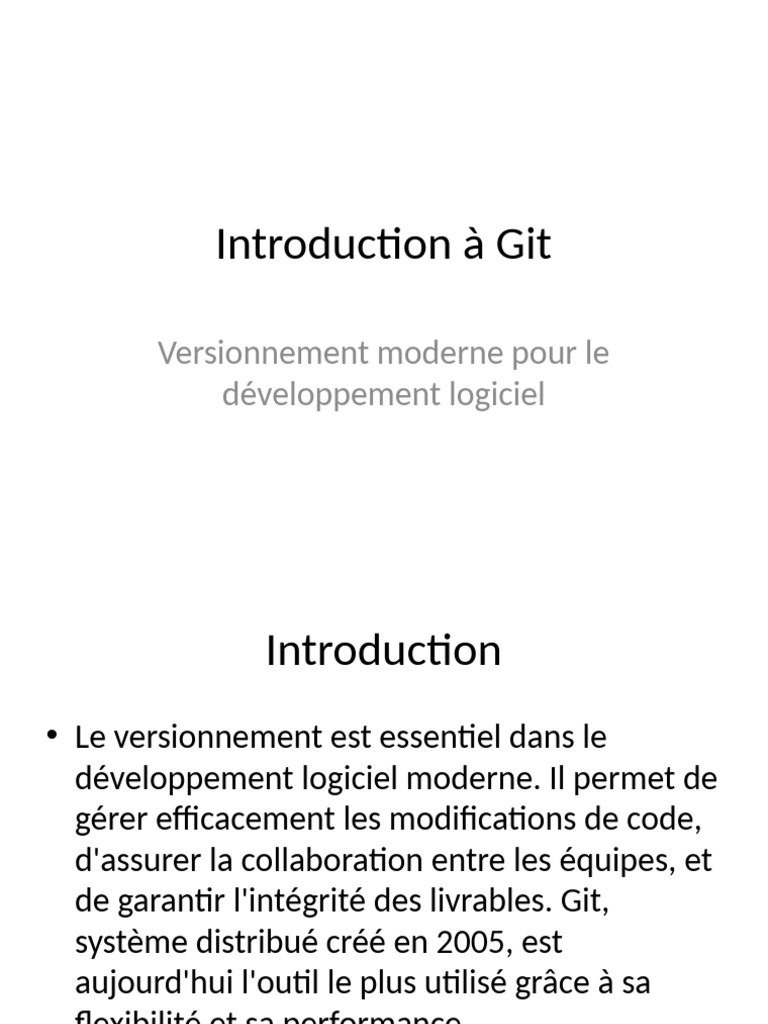 Introduction à Git pour le développement | PDF