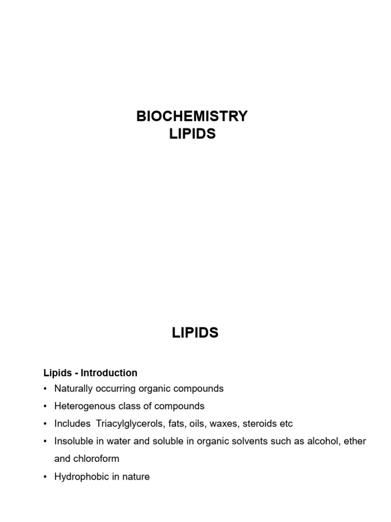 Understanding Lipids: Types and Functions | PDF | Lipid | Triglyceride