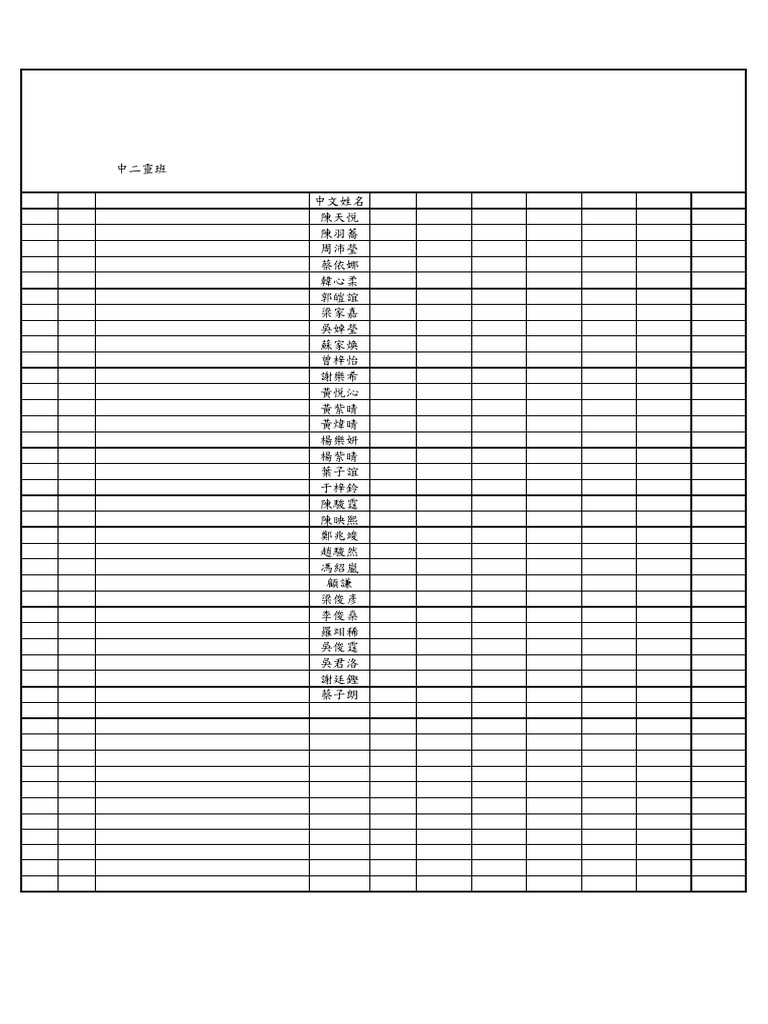 2526 S2 Namelist 20250815 | PDF