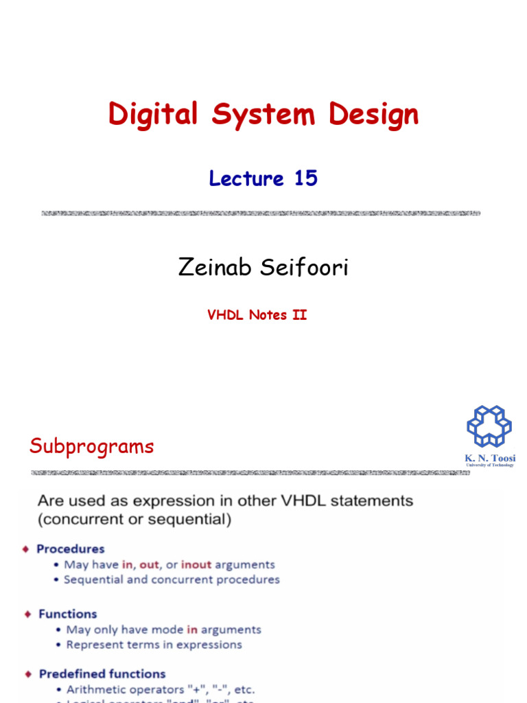 Lecture 15 | PDF