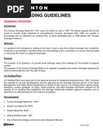 City of Edmonton Residential Lot Grading Guidelines