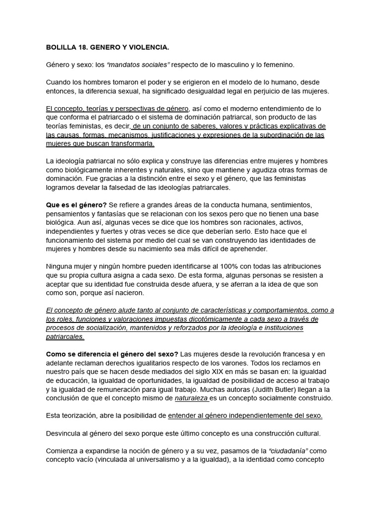 Género, patriarcado y violencia de género | PDF | La violencia contra ...