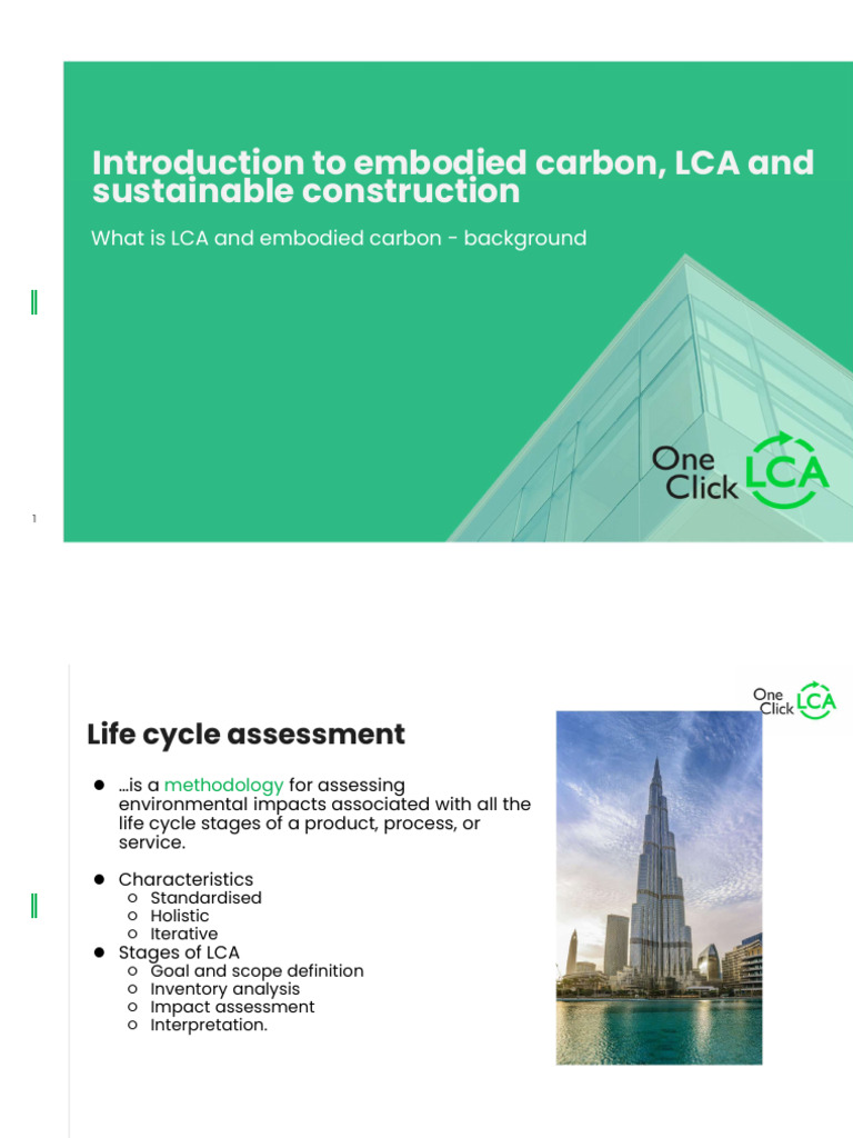 Embodied Carbon and LCA in Construction | PDF | Life Cycle Assessment ...