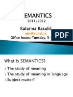 Semantics - Introduction