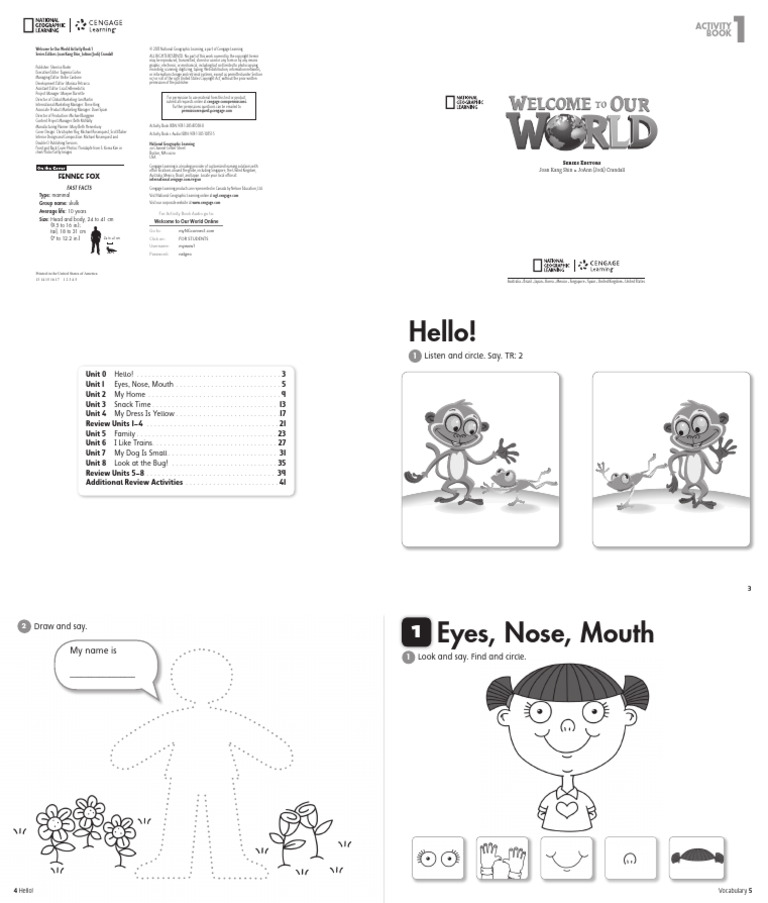 Welcome to Our World Activity Book 1 | PDF