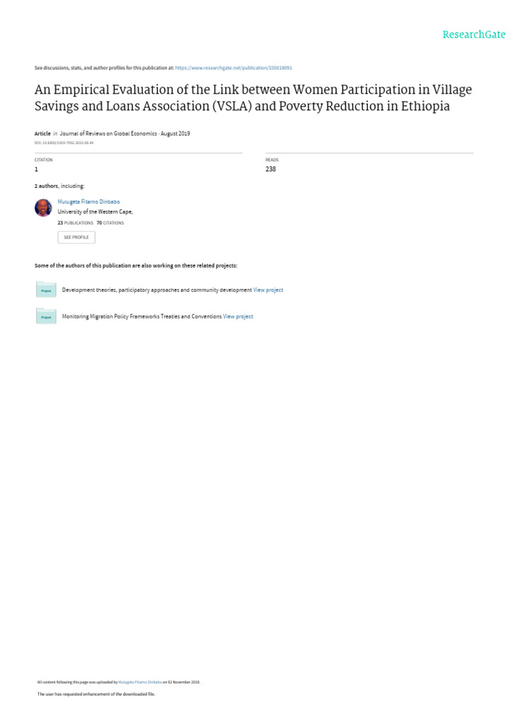 An Empirical Evaluation of The Link Between Women Participation in ...