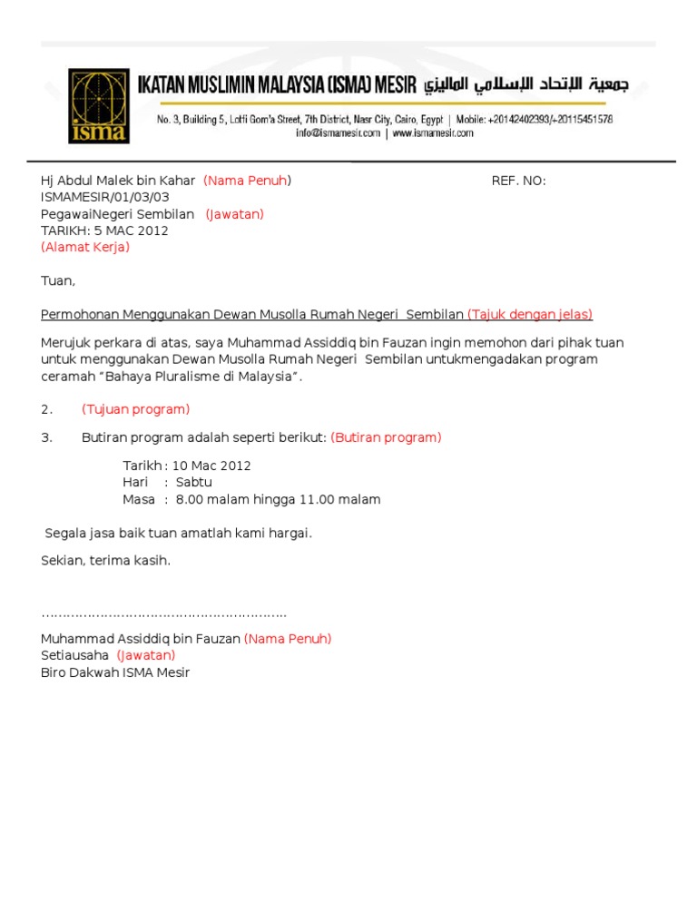 Contoh Surat Rasmi Untuk Kontrak Perkhidmatan Dobi Di Hotel