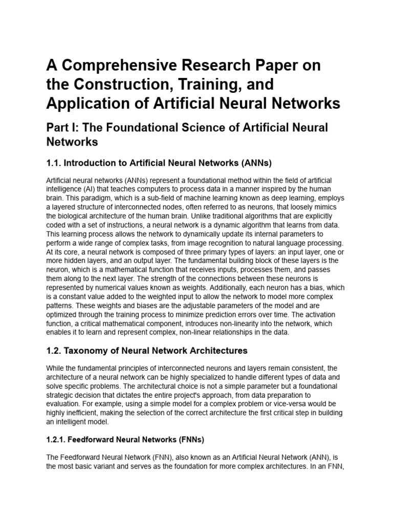 Neural Network Architecture Overview | PDF | Learning | Computational ...