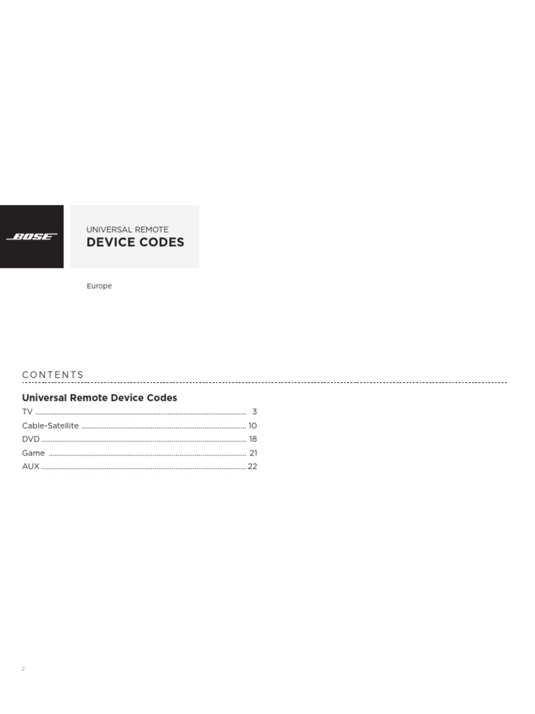 Universal Remote Device Codes Guide | PDF | Companies