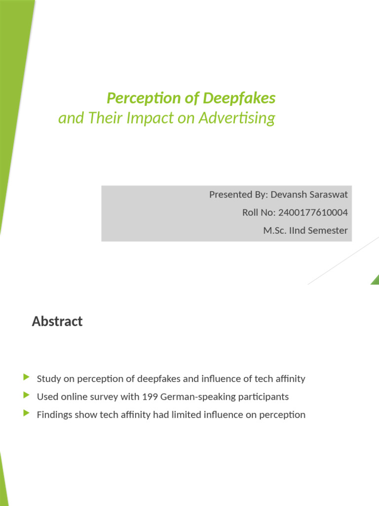 Final Deepfakes Project Presentation | PDF | Artificial Intelligence ...