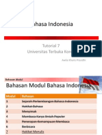 Bahasa Indonesia Tutorial 7 (Modul 7&amp 8)