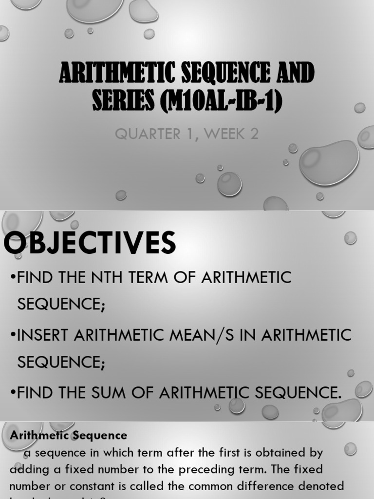 Arithmetic Sequences and Series Guide | PDF | Summation | Numbers