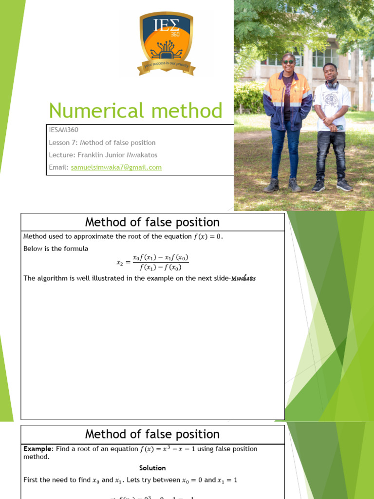 False Position Method for Root Finding | PDF | Mathematical Logic ...