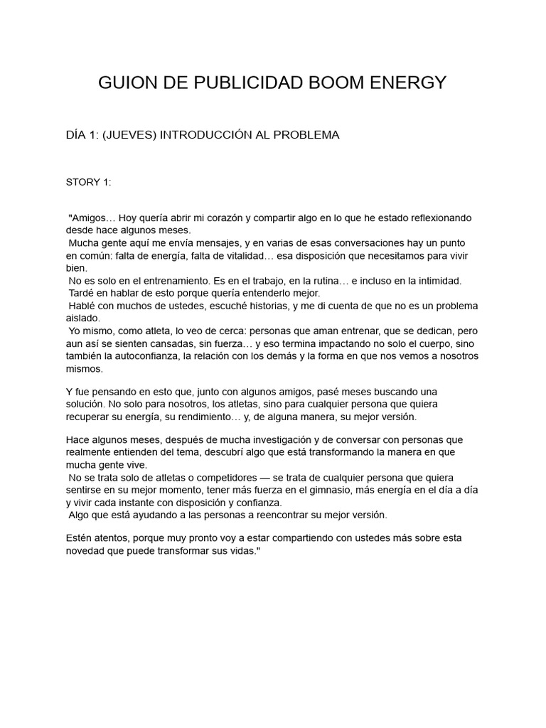 Energía y Vitalidad con Boom Energy | PDF
