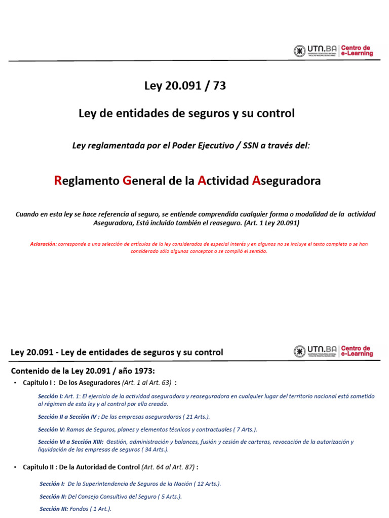 Ley 20.091: Entidades de Seguros y Control | PDF | Seguro | Póliza de ...