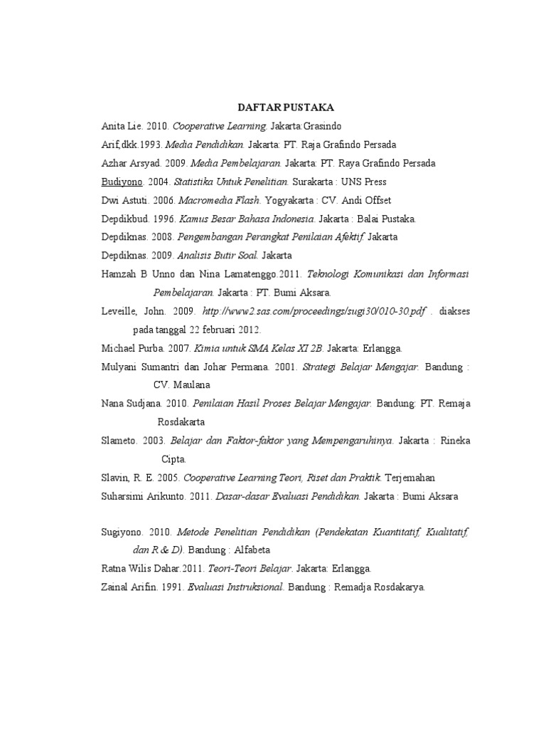 Contoh Daftar Pustaka Buku 2