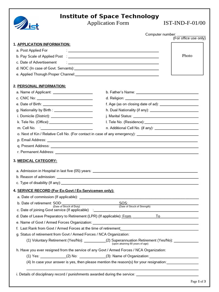 IST Application Form Overview | PDF | Master's Degree | Bachelor's Degree