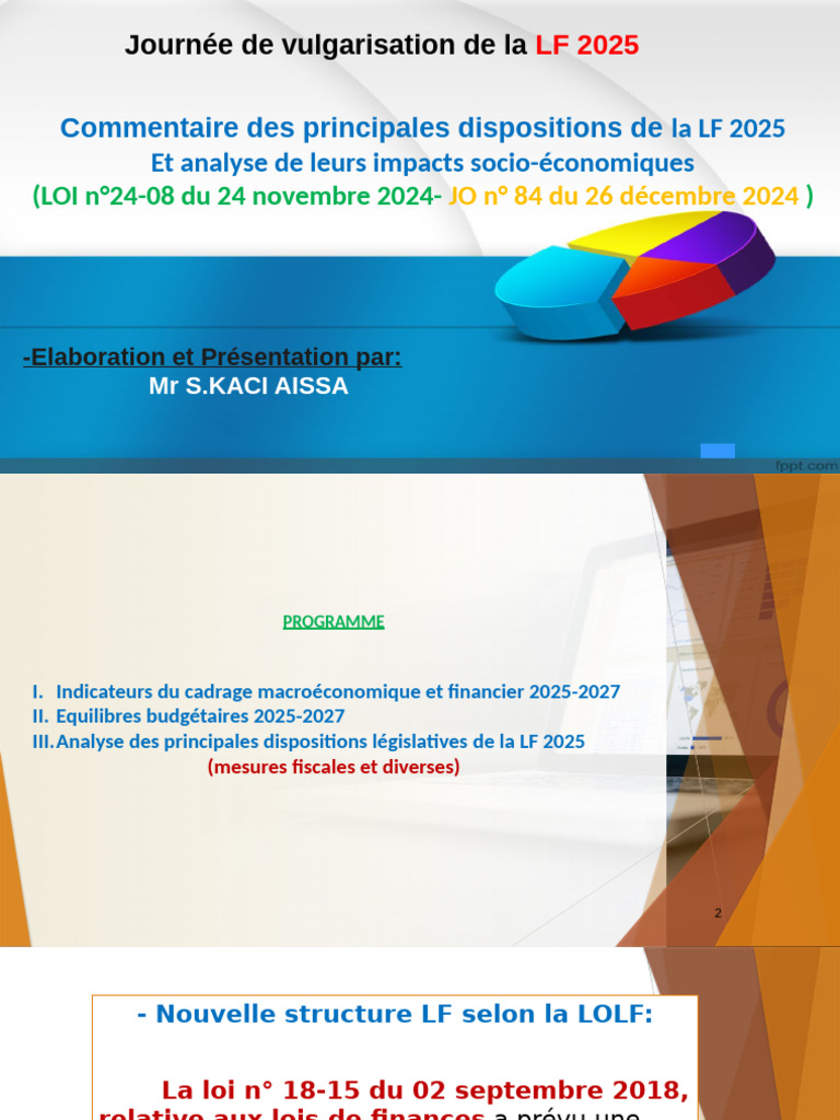 Analyse de la Loi de Finances 2025 | PDF | Facture | Impôts