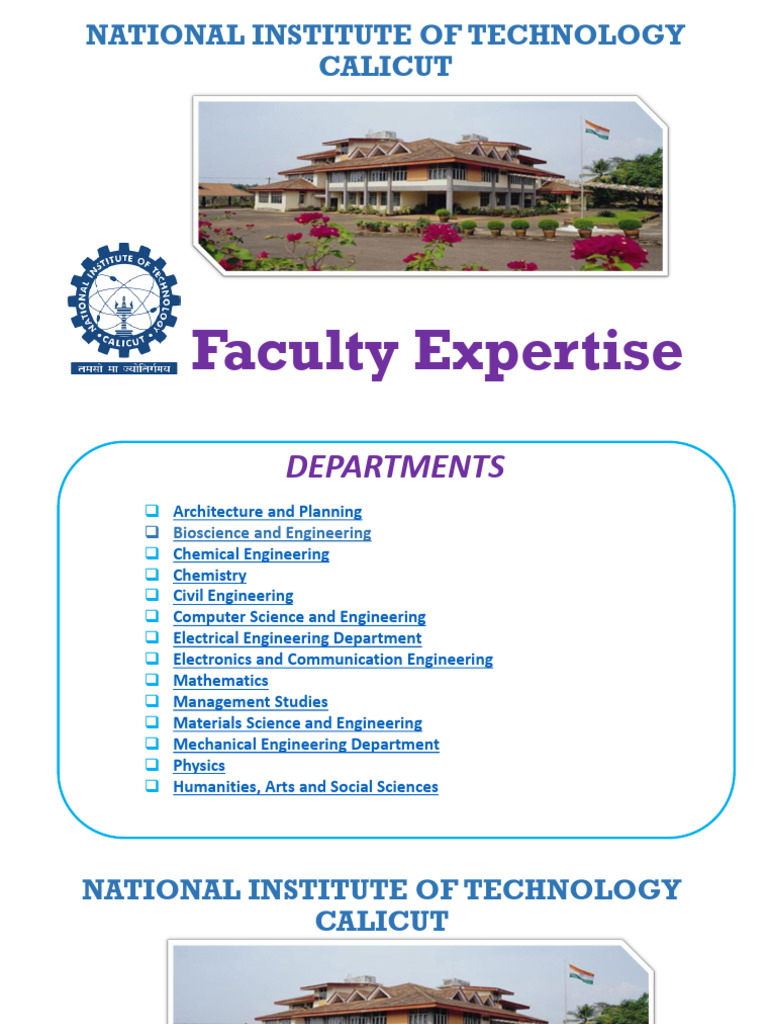 NIT Calicut Architecture Faculty Expertise | PDF | Green Building ...