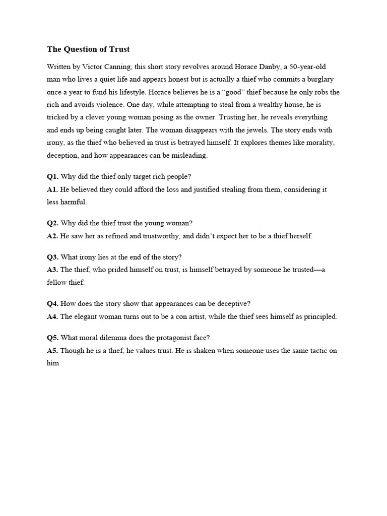 The Question of Trust | PDF