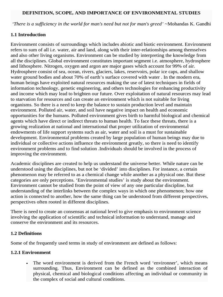 Environmental Studies Overview for Grade 2 | PDF | Natural Environment ...