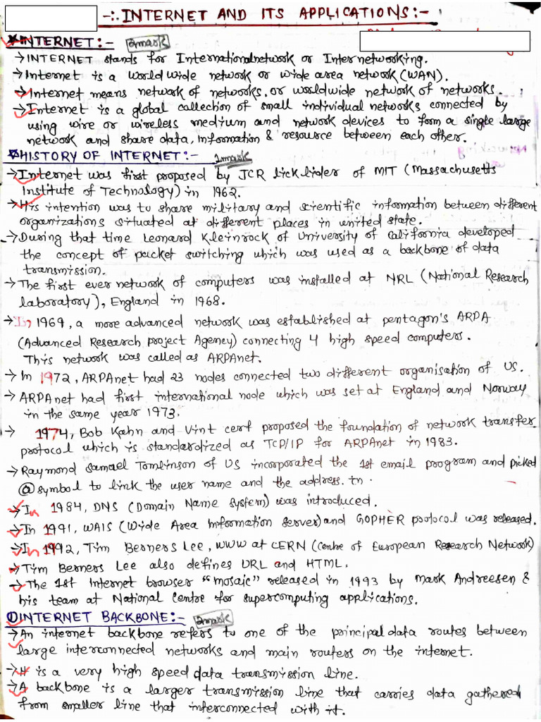 Internet &its Application Best Notes by Sirsak Sir-1 | PDF