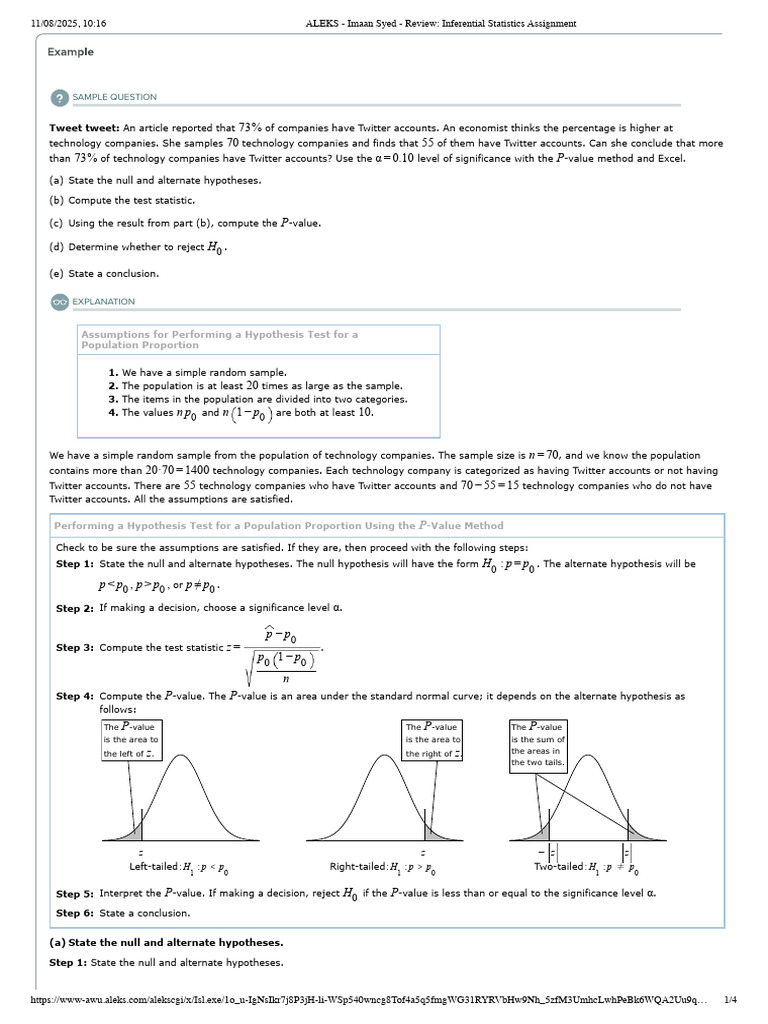 Another Way To Do P-Value Method | PDF | P Value | Statistical Significance