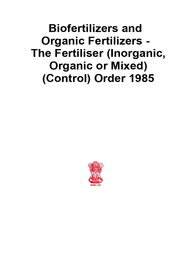 Biofertilizers and Organic Fertilizers Guide | PDF | Plant Nutrition ...