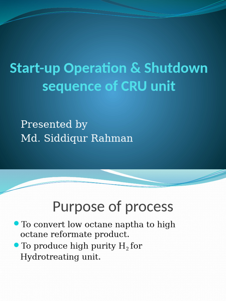 CRU Unit Start-up and Shutdown Guide | PDF | Chlorine | Catalysis