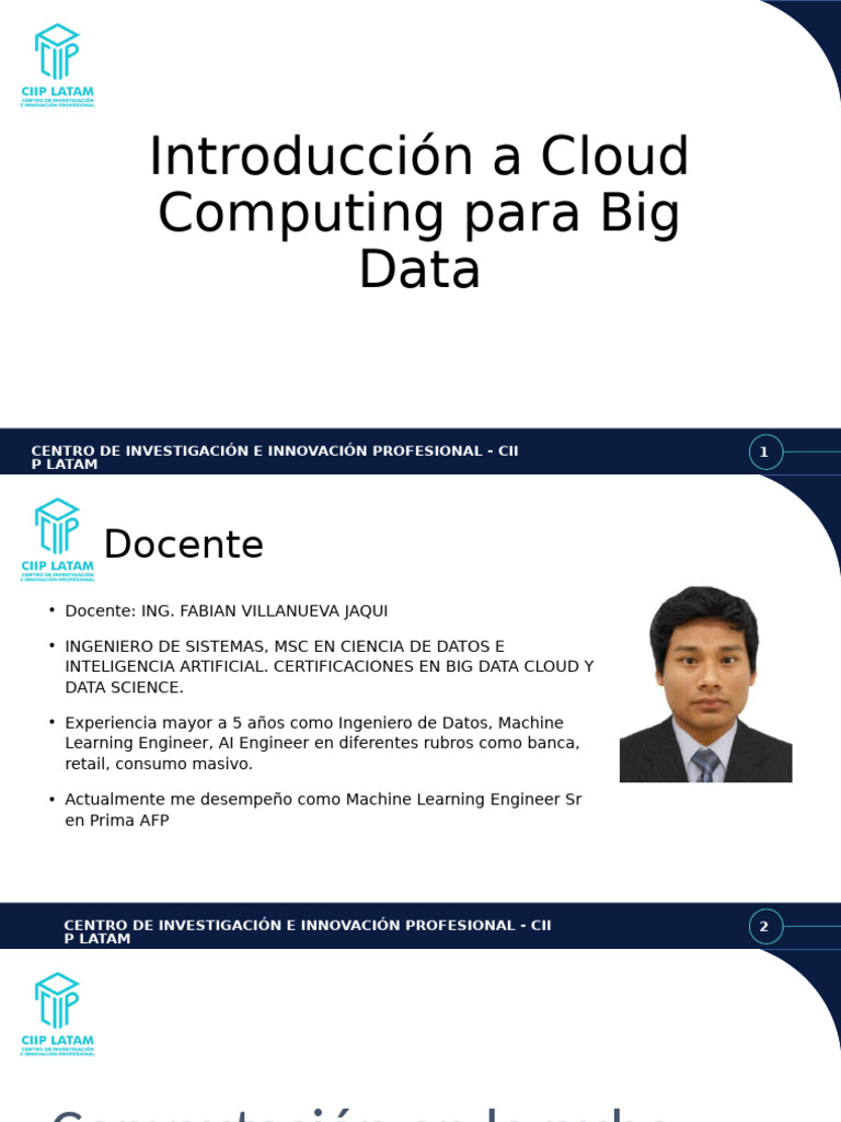 Introducción A Cloud Computing para Big Data | PDF | Computación en la ...