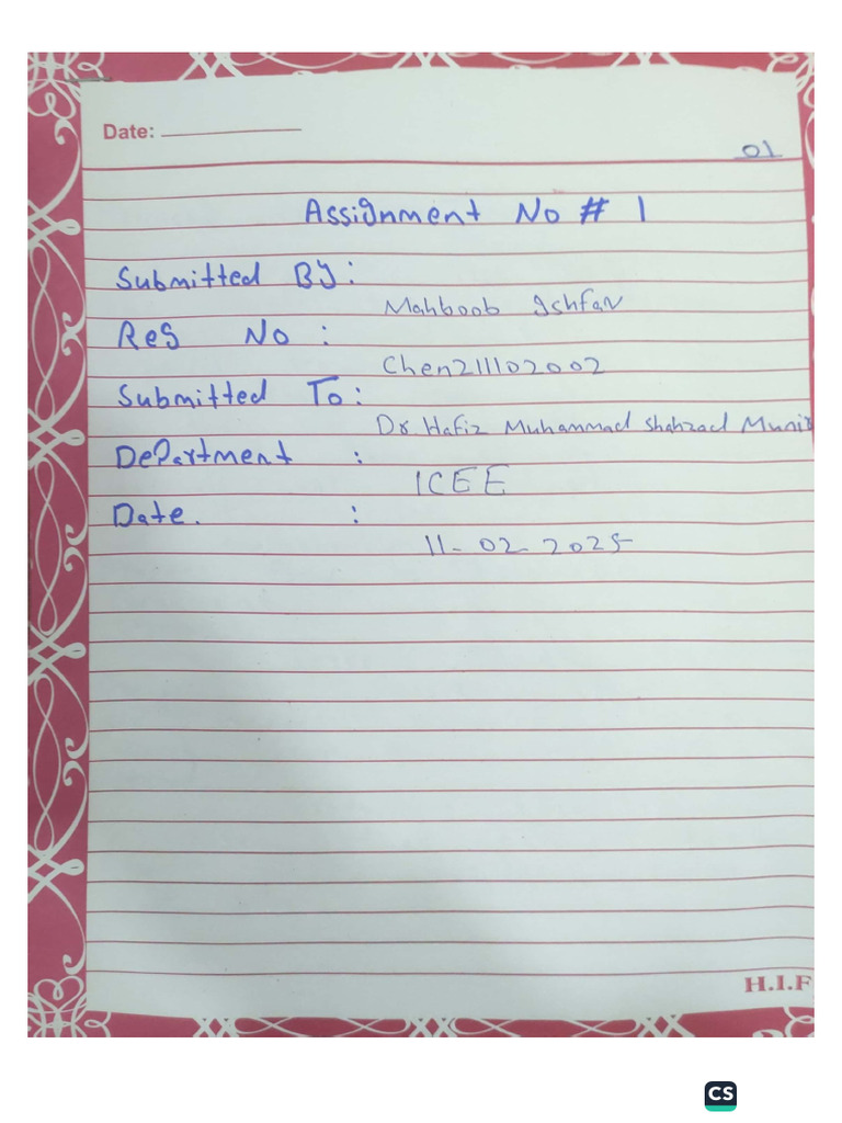 Assignment No 1 | PDF
